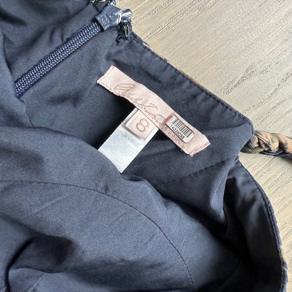 HUTCH Linny Navy Blue Floral Maxi Dress Bustier Gown Braided Strap - Size 8 - Picture 6 of 10